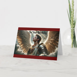 Male Angel Birthday Greeting Card