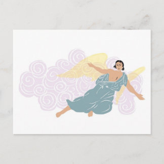 Male Angel in Front of Purple Clouds Postcard
