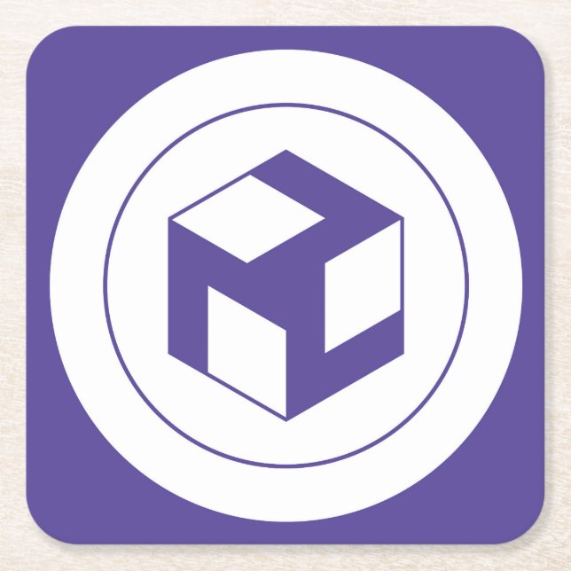 Male Antahkarana - Yang Antahkarana Square Paper Coaster (Front)