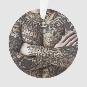 Male Body Tattoo Photograph Ornament