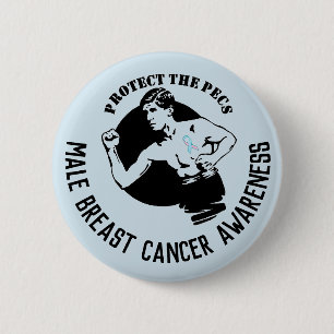 Male Breast Cancer Awareness button