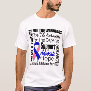 Male Breast Cancer I Wear a Ribbon TRIBUTE T-Shirt