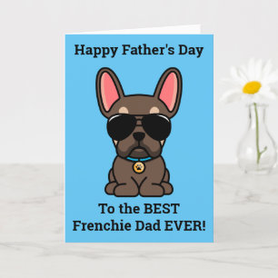 Male Brown Tan French Bulldog Father's Day Card