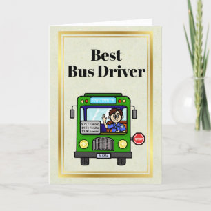 Male Bus Driver Thank You Card