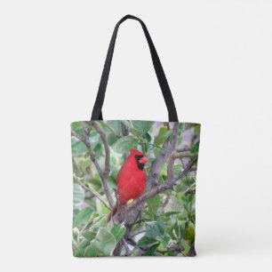 Male Cardinal  - Backyard Bird Tote Bag