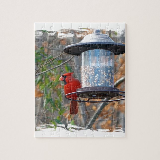 Male Cardinal Jigsaw Puzzle (Vertical)