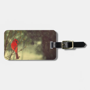 Male Cardinal Luggage Tag