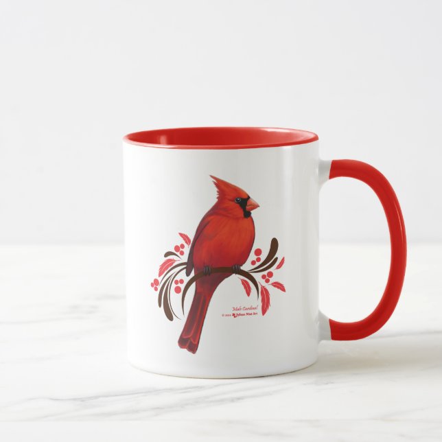 Male Cardinal Mug (Right)