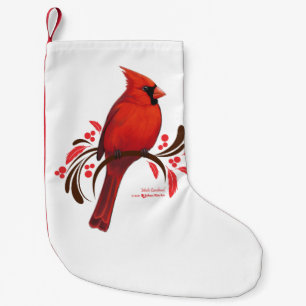 Male Cardinal Small Christmas Stocking