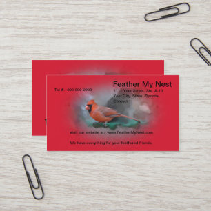Male Cardinal Songbird Business Card