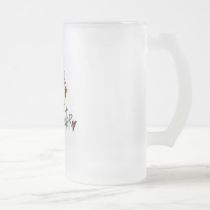 Male Carpenter Frosted Glass Beer Mug