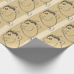 Male Cartoon Face Wrapping Paper