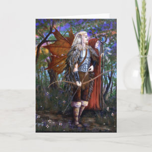 Male Celtic Fairy with Bow Warrior Artist Card