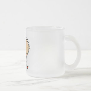 Male Chef Frosted Glass Coffee Mug