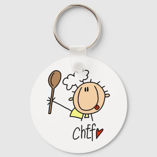 Male Chef Key Ring (Front)