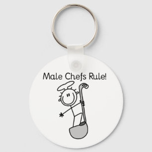 Male Chefs Rule Key Ring