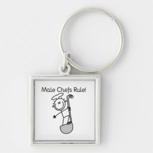 Male Chefs Rule Key Ring