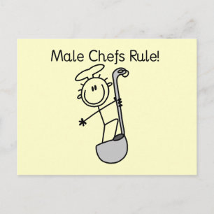 Male Chefs Rule Postcard