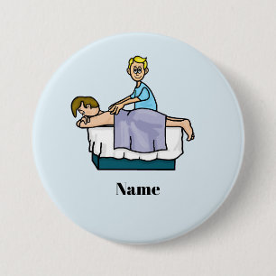 Male Chiropractor or Masseuse Name Button