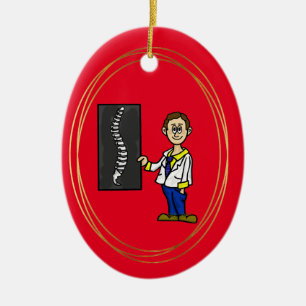 Male Chiropractor Spine Doctor Christmas Ornament