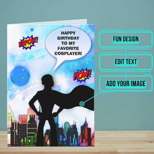 Male Cosplayer Sentimental Birthday Card (This lovely sentimental card is for the friend or family member in your life who is a cosplayer.)