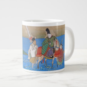 Male Courtier on Horseback Crossing River (1839) Large Coffee Mug