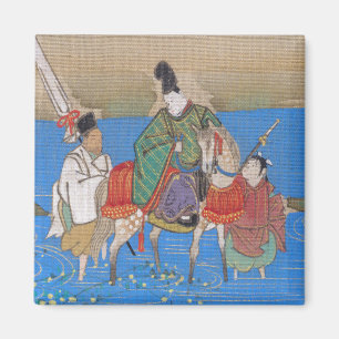 Male Courtier on Horseback Crossing River (1839) Magnet