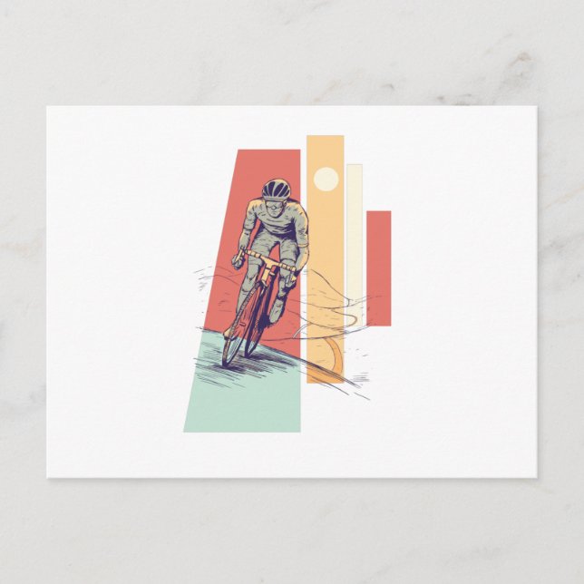 MALE CYCLIST POSTCARD (Front)