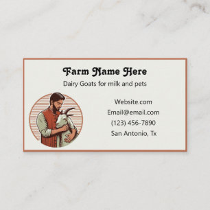 Male Dairy Goat Breeder  Business Card