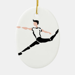 MALE DANCER CERAMIC TREE DECORATION
