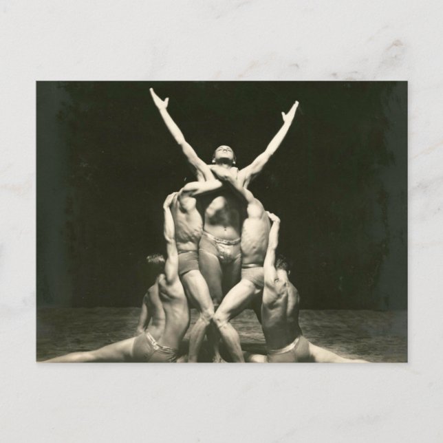 Male Dancers 1934 Postcard (Front)