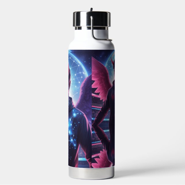Male Devil Angel Water Bottle (Left)