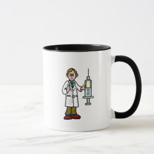 Male Doctor with Giant Syringe Mug