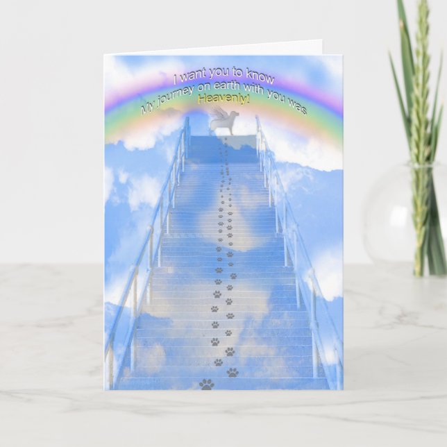 Male Dog Sympathy  Card - Stairway to Heaven (Front)