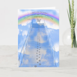 Male Dog Sympathy  Card - Stairway to Heaven