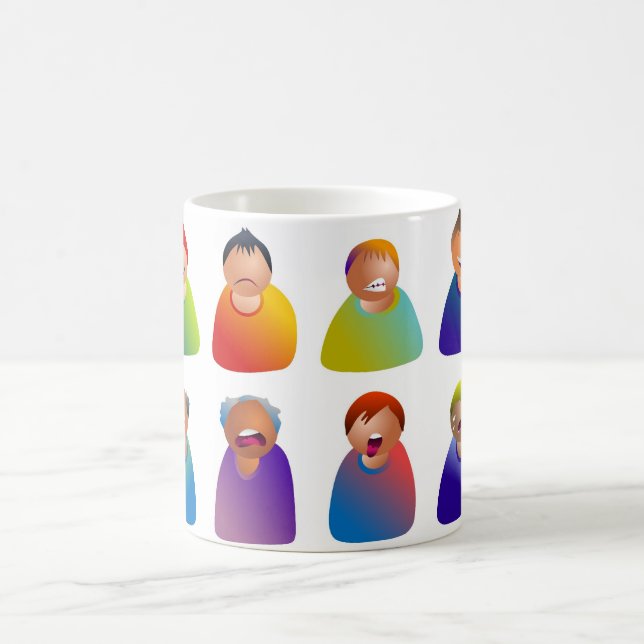 Male Emoticons Coffee Mug (Center)