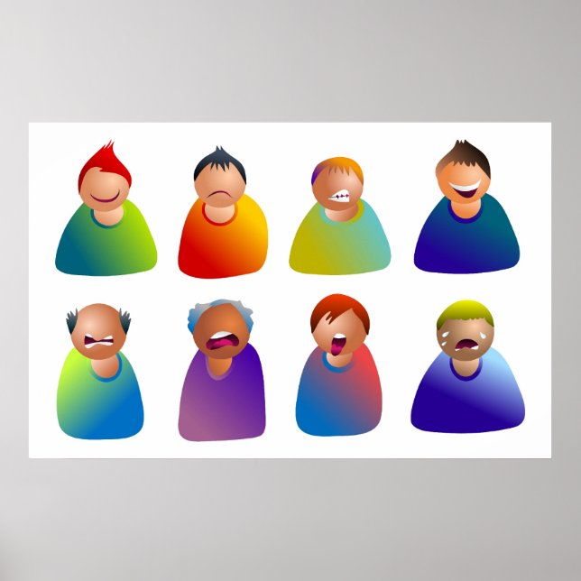 Male Emoticons Poster (Front)
