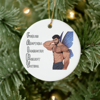Male Fairy Ornament - FAIRY Acrostic