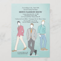 Male Fashion Models Invitation