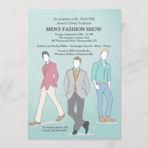 Male Fashion Models Invitation