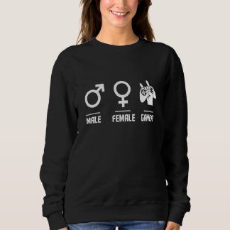 Male Female Gamer Video Gamer Gaming Pc Console Ge Sweatshirt