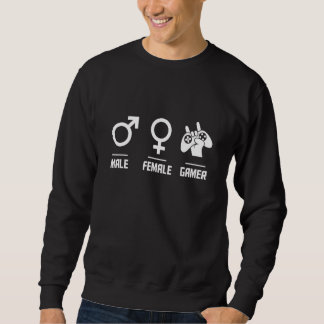Male Female Gamer Video Gamer Gaming Pc Console Ge Sweatshirt