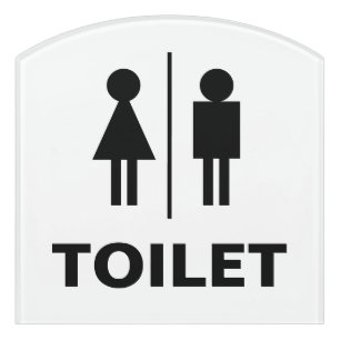 Male female gender icon WC toilet restroom symbol Door Sign