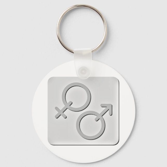 Male & Female Gender Symbols Key Ring (Front)