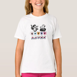 Male Female Idols Singing KPop Hearts Korea Lover T-Shirt
