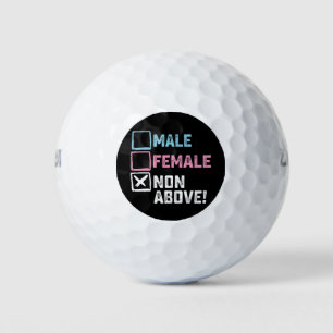 Male Female Non Above! Funny Transgender Gays  Golf Balls