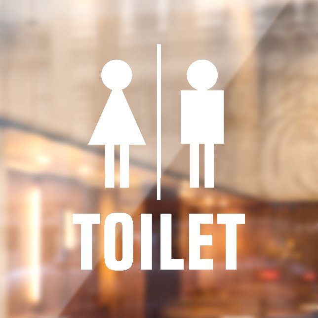 Male female WC toilet glass door window cling sign (Sheet 2)