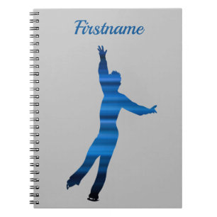 Male figure skater notebook - Blue