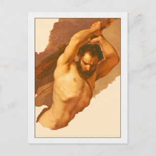 Male Figure Study by Giuseppe Bezzuoli Postcard