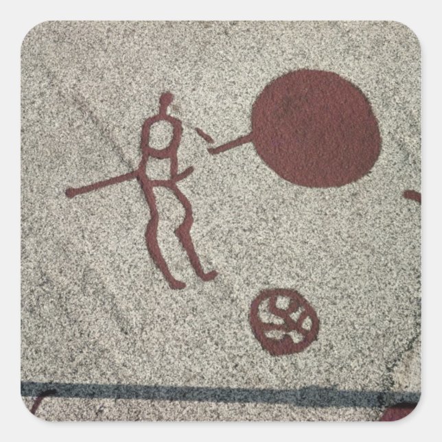 Male figure with the sun square sticker (Front)